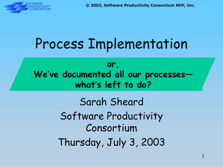 process implementation