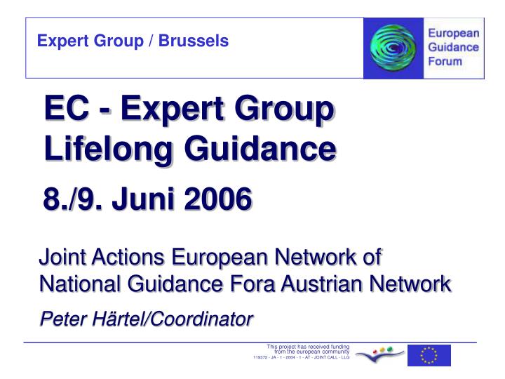 ec expert group lifelong guidance 8 9 juni 2006
