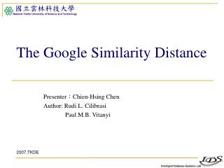 The Google Similarity Distance