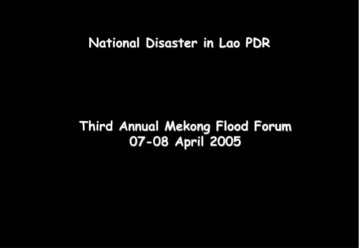national disaster in lao pdr