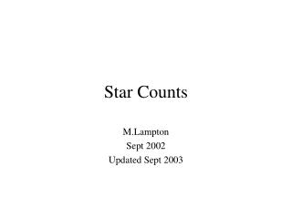 Star Counts