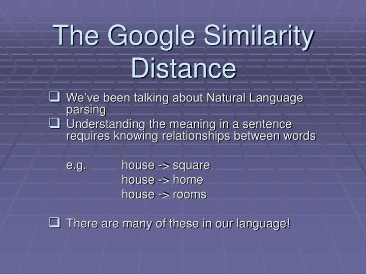 the google similarity distance