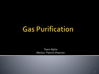 Gas Purification