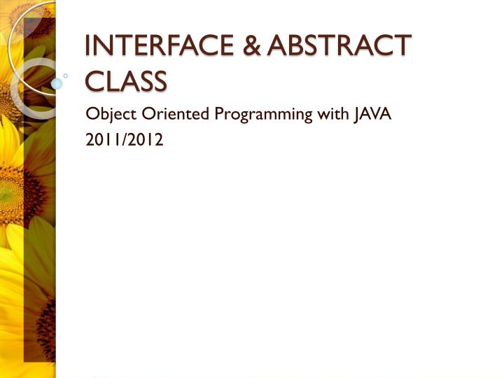 interface abstract class