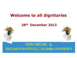 NHM Medak &amp; The EARTH INSTITUTE, Columbia University