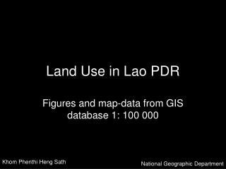 Land Use in Lao PDR