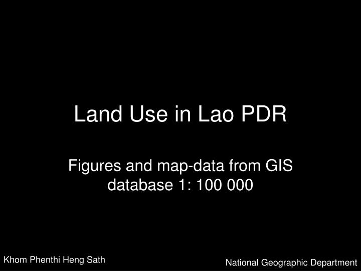 land use in lao pdr