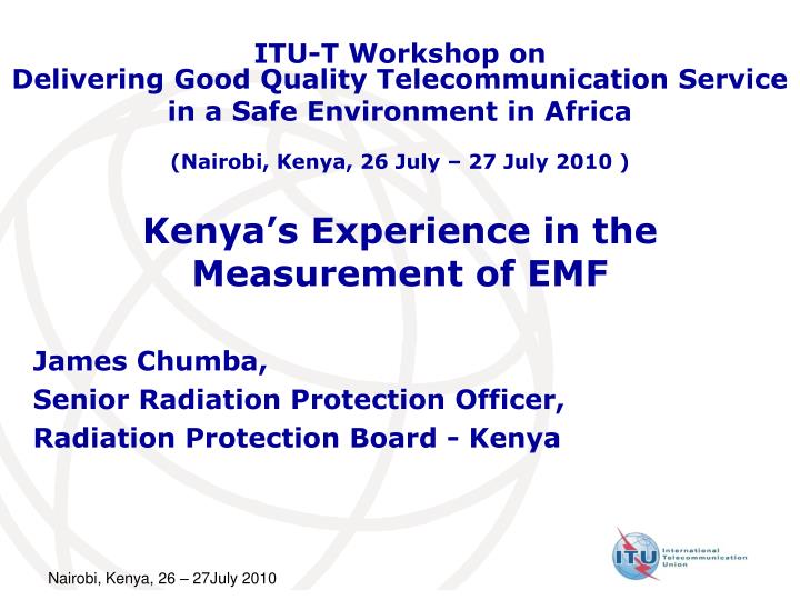 kenya s experience in the measurement of emf