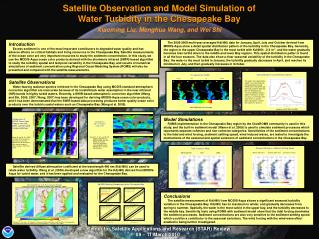 Satellite Observation and Model Simulation of Water Turbidity in the Chesapeake Bay