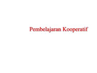 pembelajaran kooperatif