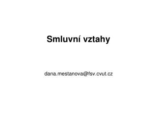smluvn vztahy