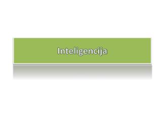 inteligencija