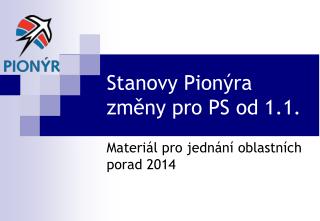 Stanovy Pionýra změny pro PS od 1.1.