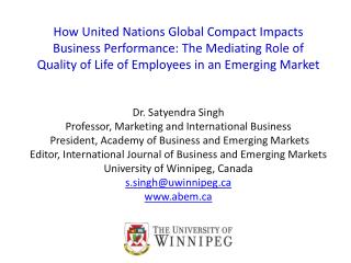 How United Nations Global Compact Impacts Business Performance: The Mediating Role of