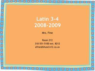 Latin 3-4 2008-2009