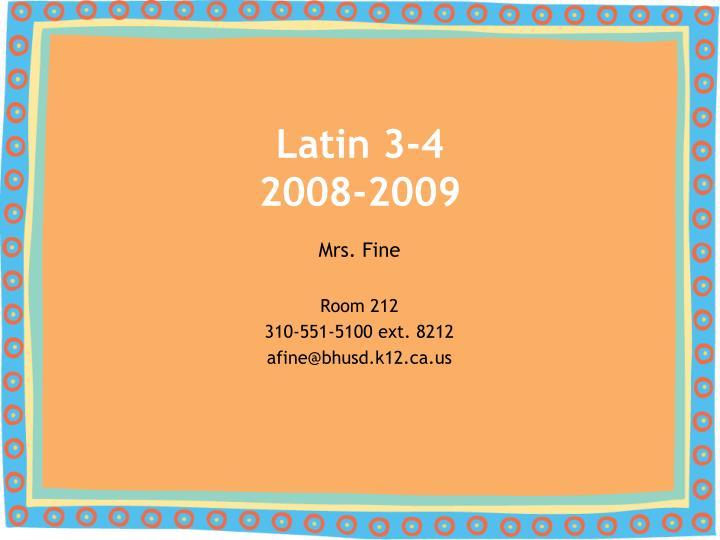 latin 3 4 2008 2009