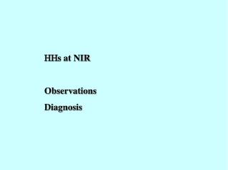 HH s at NIR Observations Diagnosis