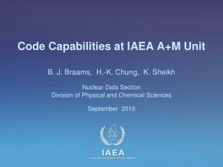 Code Capabilities at IAEA A+M Unit
