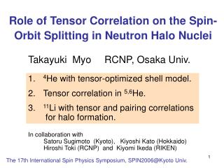 Role of Tensor Correlation on the Spin-Orbit Splitting in Neutron Halo Nuclei