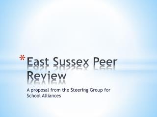 East Sussex Peer Review