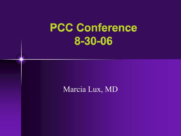 pcc conference 8 30 06