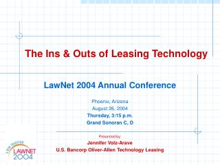 The Ins &amp; Outs of Leasing Technology
