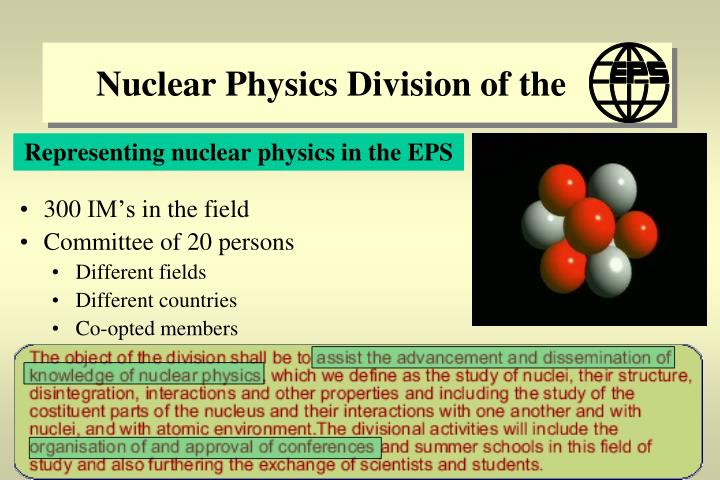 nuclear physics division of the
