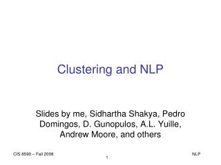 Clustering and NLP