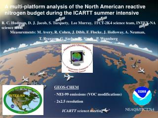 R. C. Hudman, D. J. Jacob, S. Turquety, Lee Murray, ITCT-2K4 science team, INTEX-NA science team