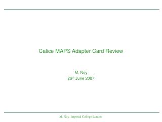 Calice MAPS Adapter Card Review