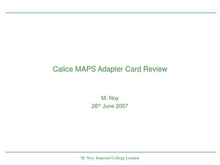 calice maps adapter card review