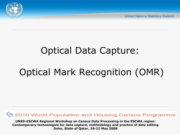 optical data capture optical mark recognition omr
