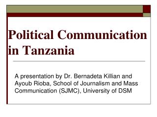 Political Communication in Tanzania