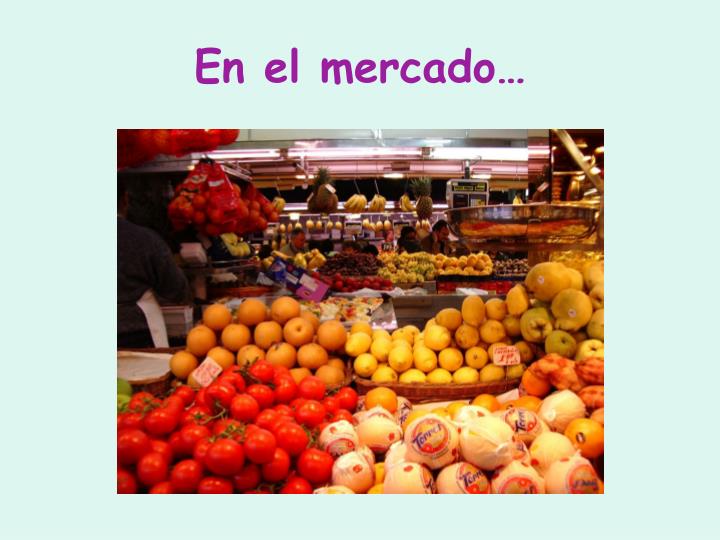 en el mercado