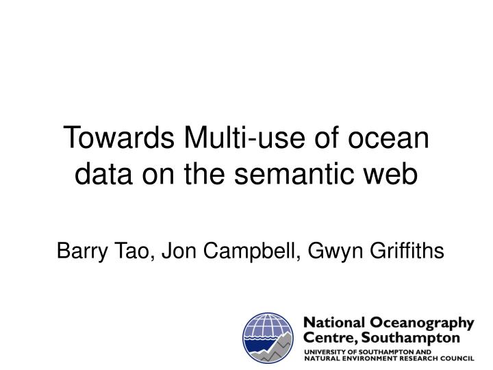 towards multi use of ocean data on the semantic web