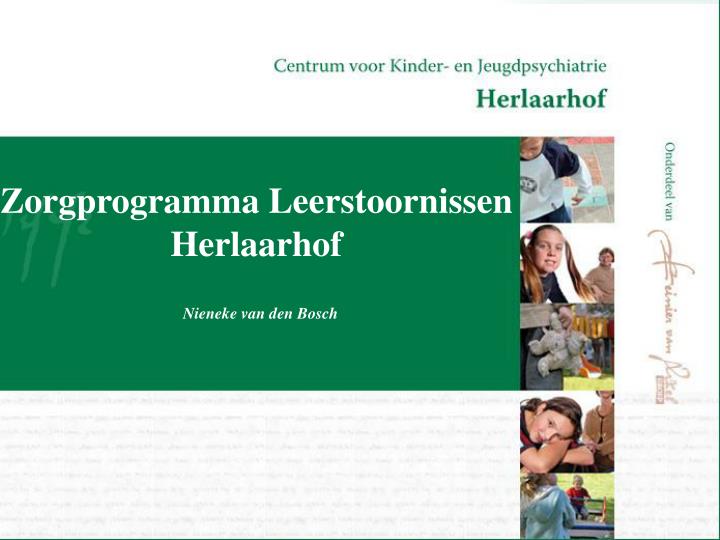 zorgprogramma leerstoornissen herlaarhof