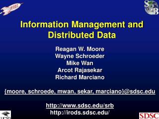 Information Management and Distributed Data