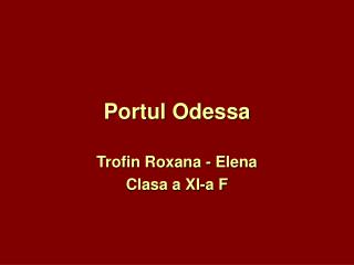 portul odessa