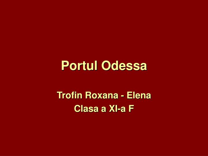 portul odessa