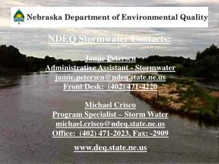 NDEQ Stormwater Contacts: