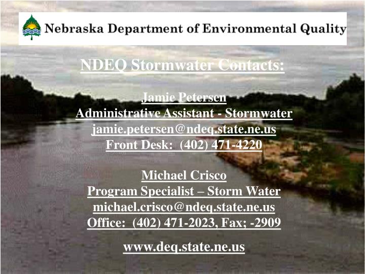 ndeq stormwater contacts