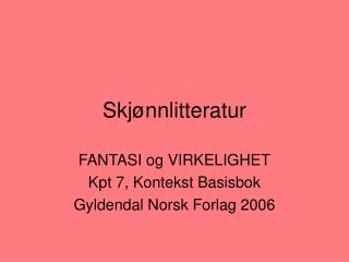 skj nnlitteratur