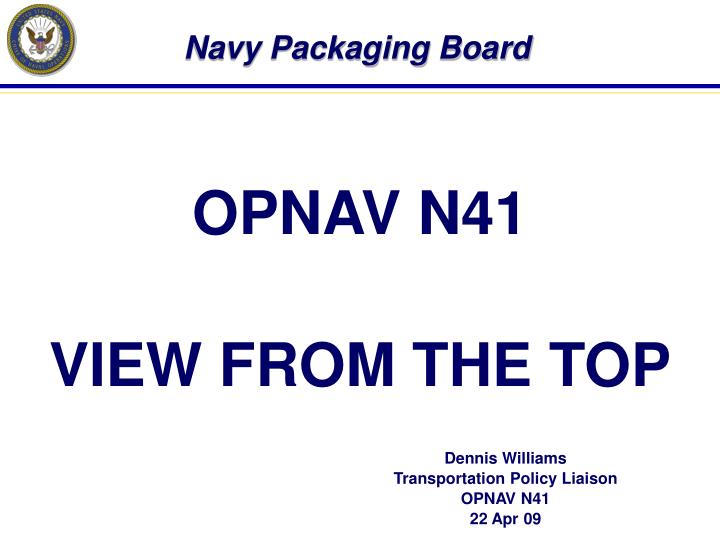 navy packaging board