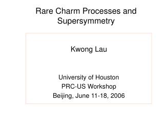 Rare Charm Processes and Supersymmetry