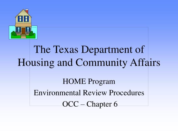 the texas department of housing and community affairs