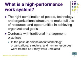 What is a high-performance work system?