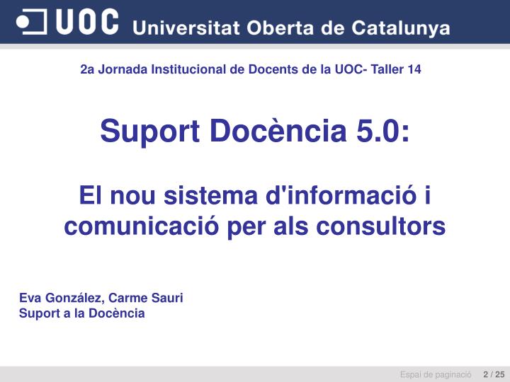 suport doc ncia 5 0 el nou sistema d informaci i comunicaci per als consultors