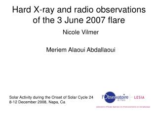 Hard X-ray and radio observations of the 3 June 2007 flare