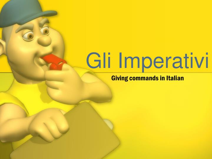 gli imperativi