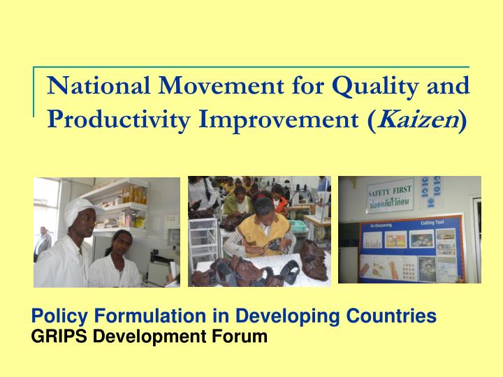 national movement for quality and productivity improvement kaizen